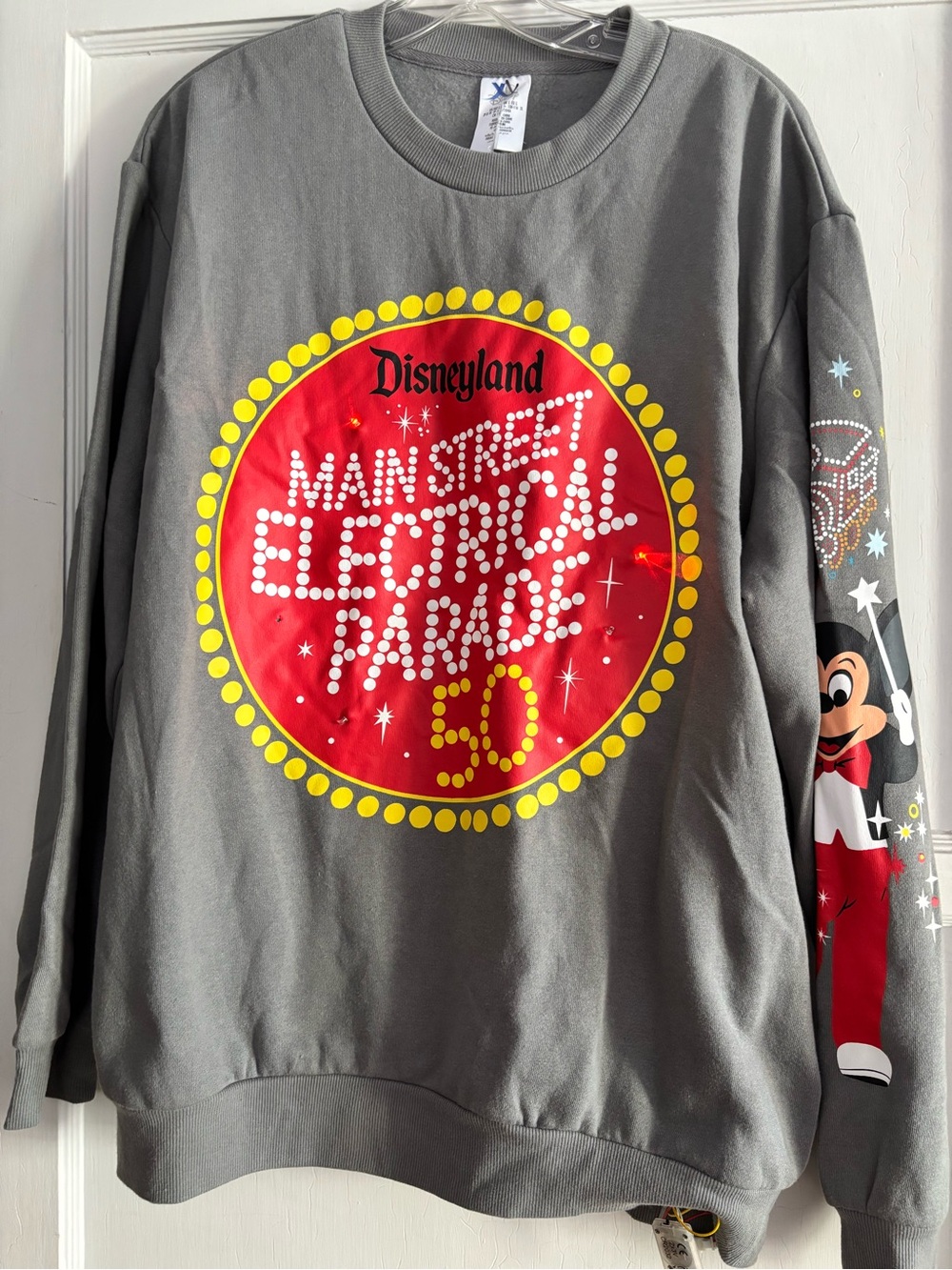 Disney Main Street Electrical Parade 50th Anniversary Gray Sweatshirt Large